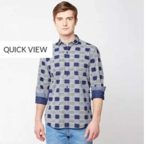 Men Casual Checks Shirt by The Right Shop