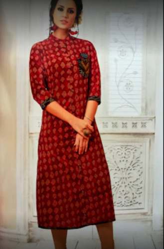 New Collection Red Printed Kurti For Women by Mahaveer Collection