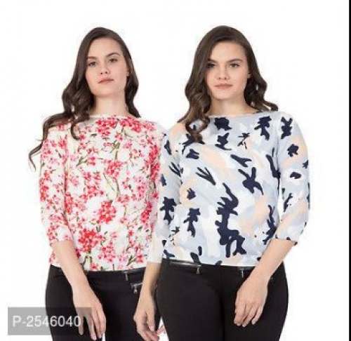 New Collection Crepe Top For Women by Aqsa Ladies Corner