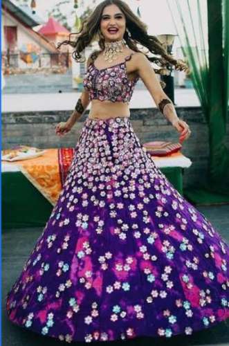 Engagement Special Purple Lehenga Choli   by Laxmipati Mall