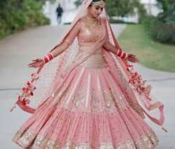 Light Pink Fancy Bridal Lehenga 