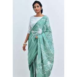batik cotton fancy saree