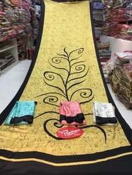 Printed satin saree