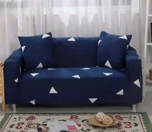 Dark Blue Velvet Sofa Cover  by V S Home Decore