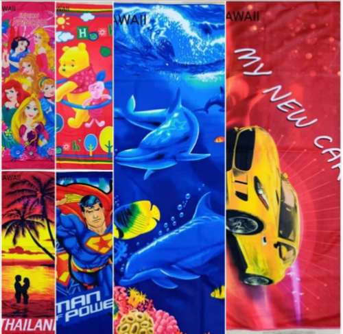 Multi color Printed  designer fancy cotton Kids Towel