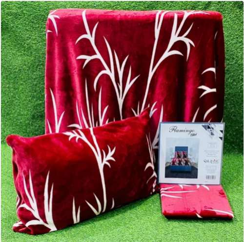 Multi color Woolen Velvet Double Bedsheet