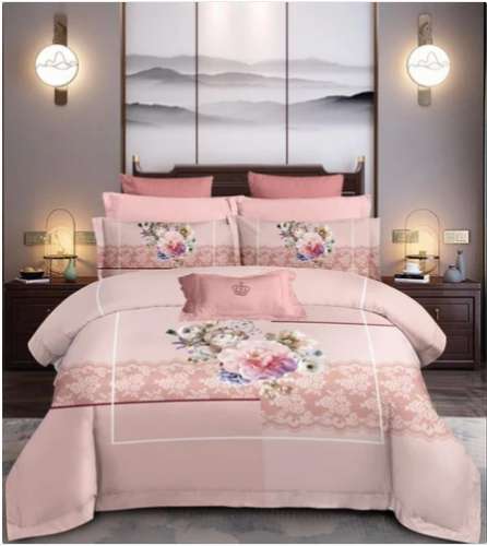 Solitaire King Size cotton Designer Bed Sheet  With Pillow Cover