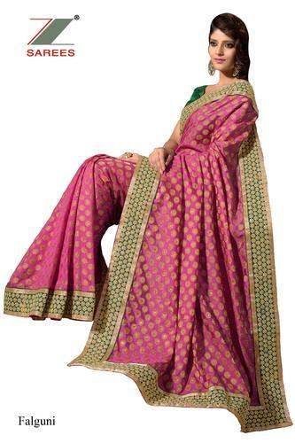trendy party wear silk saree