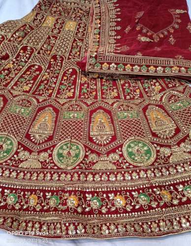 Buy Red Embroidery Work Lehenga Choli 