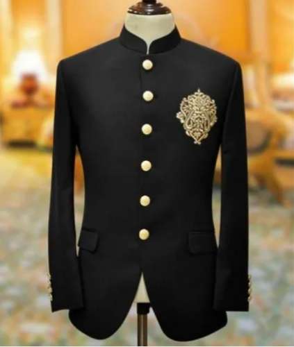 Men Black Designer Casual Blazer  by Fashion House