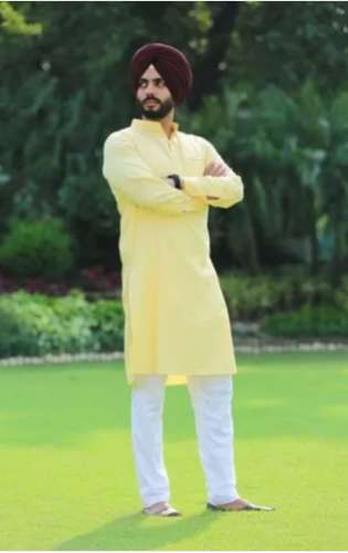 Men Designer Cotton Kurta Pajama Set  by Fashion House