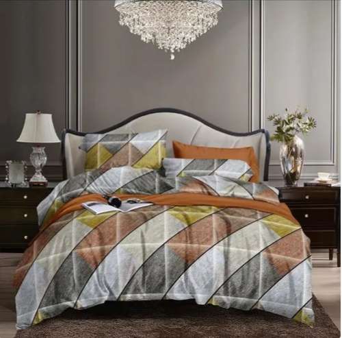 	Lavanya King Royal Brown Cotton bed sheet 