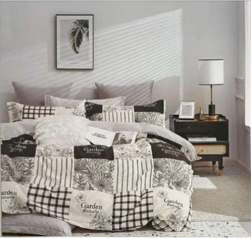 Poly cotton Double Stripe Print Elite Bedsheet 