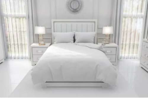  White Home Double plain bed sheets by Indian Bedding Company