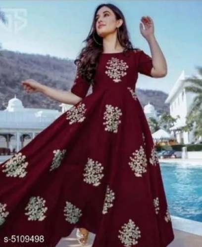 Stylish Floor Length Ghera Kurti by Aniem