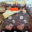 Flower Printed Glace Cotton Double Bed Sheet thumb 4