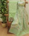 pistachio-linen-dress-material-with-tussar-dupatta
