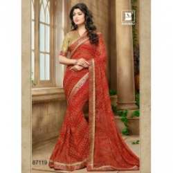 Jaipuri Bandhej Printed Saree in sambhal