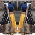 yellow-n-blue-banarasi-silk-lehenga-choli