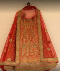 New Red Embroidery Lehenga Choli For Women
