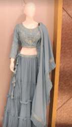 New Sky Blue Lehenga Choli For Women