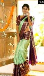 Wedding Wear Copper Silk Border Saree