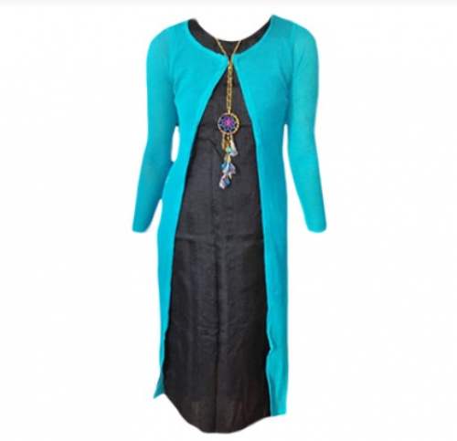 Plain jacket Style Straight Kurti by milan saree and shut collection