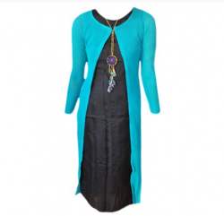 Plain jacket Style Straight Kurti