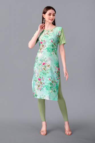 Ladies fancy flower digital print Kurti	 by shashvat exim