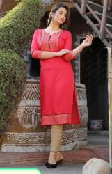 Ladies rayon foil print Kurti 