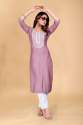 Ladies Round Neck Kurtis pant set  thumb 1