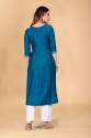 Ladies Round Neck Kurtis pant set  thumb 2