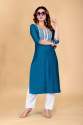 Ladies Round Neck Kurtis pant set  thumb 4