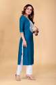 Ladies Round Neck Kurtis pant set  thumb 8