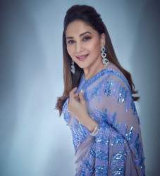 Bollywood Madhuri Dixit 5MM Sequins Saree