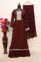 Elegant Embroidered Flair Georgette Suit No 8584