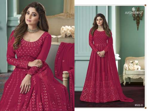 Elegant Georgette Sequence Gown No 8522 by Amiira The Fashion Store