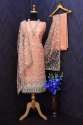 Fancy Butterfly Net Sequence Chikan Suit No 224 thumb 2