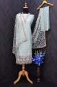 Fancy Butterfly Net Sequence Chikan Suit No 224 thumb 7