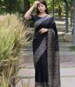Soft Lichi Silk Saree With Jacquard Design thumb 2