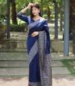 Soft Lichi Silk Saree With Jacquard Design thumb 9