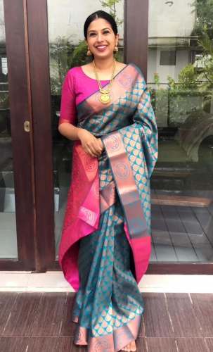 Stunning Jacquard Work Silk Saree