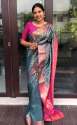 Stunning Jacquard Work Silk Saree thumb 4