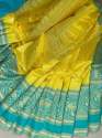 yellow-and-blue-lichi-silk-saree-am-2014