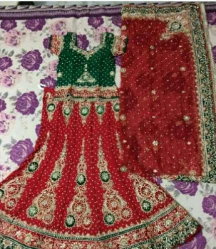 Red Bridal Lehenga for Ladies by Momai Exports