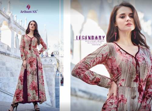 Arihant NX Long Printed Kurti by HAYAAT FASHIONS