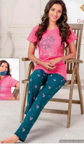 Hosiery Print Ladies Night Suit  by HAYAAT FASHIONS