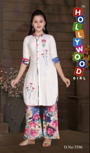 Stylish Kids Girls Kurti Palazzo Set  by Anil Stores