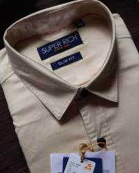 Slim Fit Regular Wear Cotton Plain Shirt 