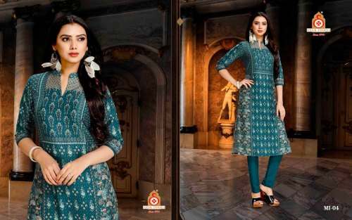 Straight Printed Kurti by Silk India by Silk India International Ltd